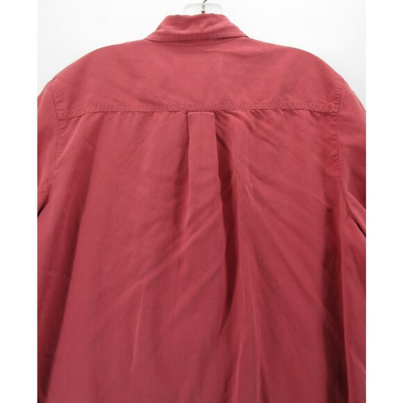 Orvis Top XL Salmon Silk Shirt Button Down Camp Pockets Field Utility - Picture 6 of 8